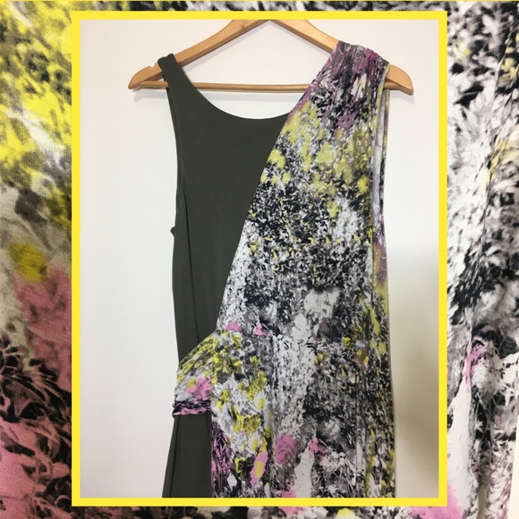 Leifsdottir Anthropologie Summer Dress Layered Floral Sarong Knot Asymmetric S - Picture 3 of 7